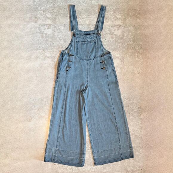 Litz Chambray Denim Overall Jumpsuit - Picture 1 of 7
